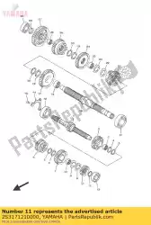 Qui puoi ordinare ingranaggio, 2° pignone da Yamaha , con numero parte 2S3171210000: