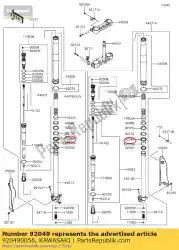 Ici, vous pouvez commander le huile de phoque kx125-m3 auprès de Kawasaki , avec le numéro de pièce 920490056: