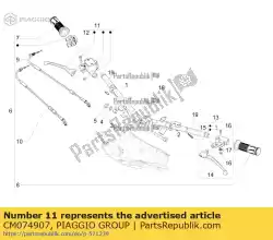 voorrem hydraulische pomp van Piaggio Group, met onderdeel nummer CM074907, bestel je hier online: