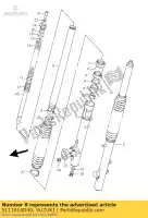 5111014D40, Suzuki, buis, binnen suzuki dr 350 1998 1999, Nieuw