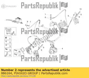 Piaggio Group 886164 voor remleiding - Onderkant