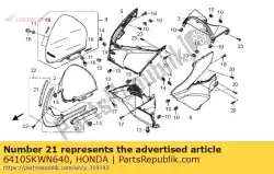 Here you can order the molding, windscreen from Honda, with part number 64105KWN640: