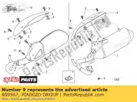 860567, Piaggio Group, Protection du tuyau d'échappement aprilia  mojito custom rally scarabeo sonic sr 50 1995 1996 1997 1998 1999 2000 2001 2002 2003 2004 2005 2006 2007 2009 2010 2011 2014, Nouveau