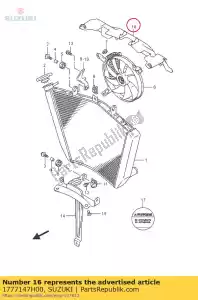 suzuki 1777147H00 escudo, radiador - Lado inferior