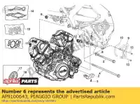 AP9100643, Piaggio Group, tuerca autoblocante m10x1.25 aprilia  mxv rxv rxv sxv sxv 450 550 2006 2008 2009 2010 2011, Nuevo