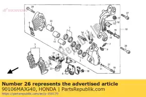 honda 90106MAJG40 bolt, flange socket, 6x25 - Bottom side