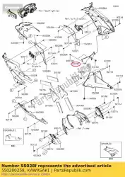 Qui puoi ordinare cofano, lwr, cnt da Kawasaki , con numero parte 550280258: