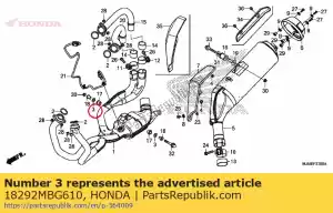 honda 18292MBG610 embalagem, protetor - Lado inferior