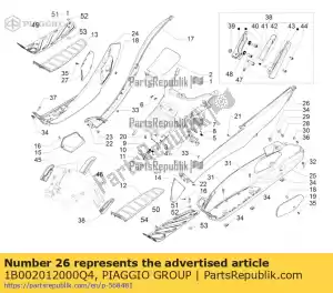 Piaggio Group 1B002012000Q4 mittelcover lk. - Bottom side