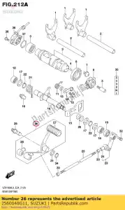 suzuki 2560048G11 gear shift lever assy. - Bottom side