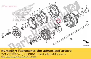 Honda 22122MEA670 bossage, centre d'embrayage - La partie au fond