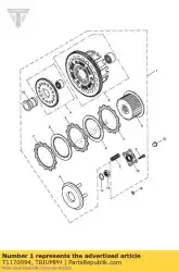 Aquí puede pedir conjunto de embrague de Triumph , con el número de pieza T1170994: