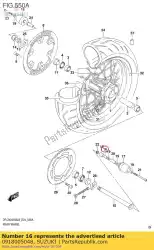 Here you can order the spacer,5. 5x8x10 from Suzuki, with part number 0918005048: