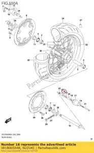 Suzuki 0918005048 espaciador, 5.5x8x10 - Lado inferior