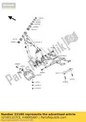 frame-comp, fr, zilver kl250-d11 van Kawasaki, met onderdeel nummer 321601327CE, bestel je hier online: