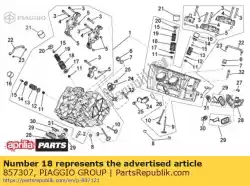 Qui puoi ordinare muelle válvula ext. Da Piaggio Group , con numero parte 857307: