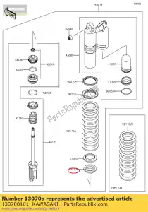 kawasaki 130700101 guide, spring kx450e9f - La partie au fond