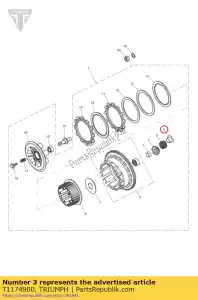 triumph T1174900 arbusto, piñón - Lado inferior