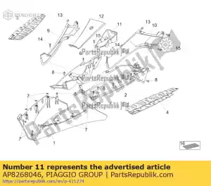 Piaggio Group AP8268046 glove compartment - Bottom side