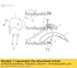 Qui puoi ordinare parabrezza faro nero da Piaggio Group , con numero parte 2H000421000Y02: