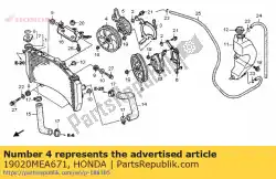 Aquí puede pedir ventilador comp., enfriamiento de Honda , con el número de pieza 19020MEA671: