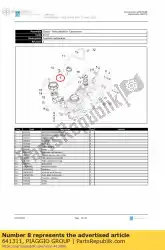 Here you can order the indicator fuel level from Piaggio Group, with part number 641311: