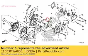 honda 11633MW4000 placa, cambio de tapa - Lado inferior