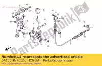 54335HN7000, Honda, spg, powrót zmiany honda trx400fa fourtrax rancher at 400 , Nowy