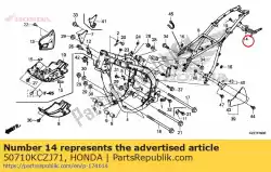 Here you can order the holder assy., helmet from Honda, with part number 50710KCZJ71: