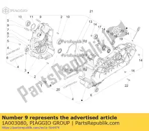 Piaggio Group 1A003080 stud bolt m10x1.25x51 - Bottom side