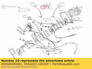Piaggio Group 00H00906081 empuñadura - par - Lado inferior