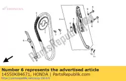 Here you can order the guide, cam chain from Honda, with part number 14550KB4671: