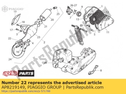 Aprilia AP8219149, Uitlaatpijp pakking, OEM: Aprilia AP8219149