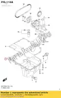 1151101H00, Suzuki, panela, óleo suzuki  gsx r 600 750 2006 2007 2008 2009 2010 2011 2012 2014 2015 2016 2017 2018 2019, Novo