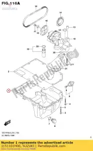 suzuki 1151101H00 casserole, huile - La partie au fond