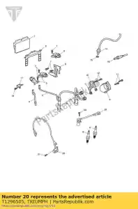 triumph T1296505 sensore di accensione v-grommet - Il fondo