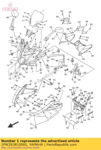 yamaha 1PW283810000 windshield - Bottom side