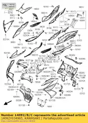 Here you can order the cover,cowling,cnt,f. Whit sc300 from Kawasaki, with part number 14092Y034965: