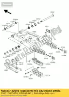 330010065458, Kawasaki, Arm-comp-swing, p. zilver kawasaki kx 250, Nieuw