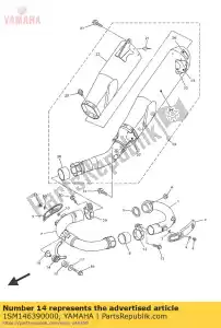 yamaha 1SM146390000 support, tuyau d'échappement 1 - La partie au fond