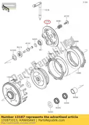 Aquí puede pedir operación de embrague de placa ar125-a1 de Kawasaki , con el número de pieza 131871013: