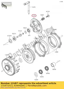 kawasaki 131871013 operação de placa-embreagem ar125-a1 - Lado inferior