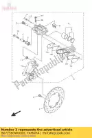 B672580W0000, Yamaha, remklauw, achter 2 yamaha  mt 1000 2016 2017 2018 2019 2020 2021, Nieuw