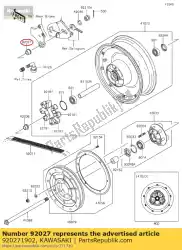 Here you can order the collar,rr axle,l=21. 5 from Kawasaki, with part number 920271902: