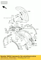 350230033, Kawasaki, pára-choque traseiro, interno vn2000-a1h kawasaki vn 2000 2004 2005 2006 2008 2009 2010, Novo