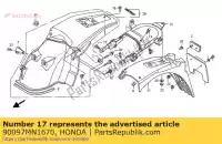 90097MN1670, Honda, ?ruba, specjalne gniazdo ko?nierzowe, 6x20 honda xr 600 650 1988 1989 1990 1991 1992 1993 1994 1995 1996 1997 2000 2001 2002 2003 2004 2005 2006 2007, Nowy