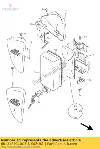 Suzuki 6813124C10G5U emblema, copertina - Il fondo