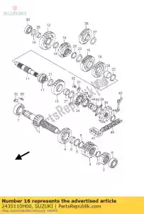 suzuki 2435110H00 engranaje, 5to accionado - Lado inferior