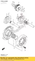 1261202J00, Suzuki, engrenagem, identificação de partida suzuki rmx  z rmx450z 450 , Novo