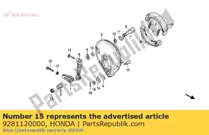 Honda 9281120000 parafuso a, brk, strr. - Lado inferior